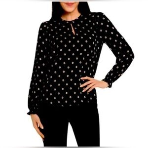 Ted Baker Black and Cream Patterned Blouse